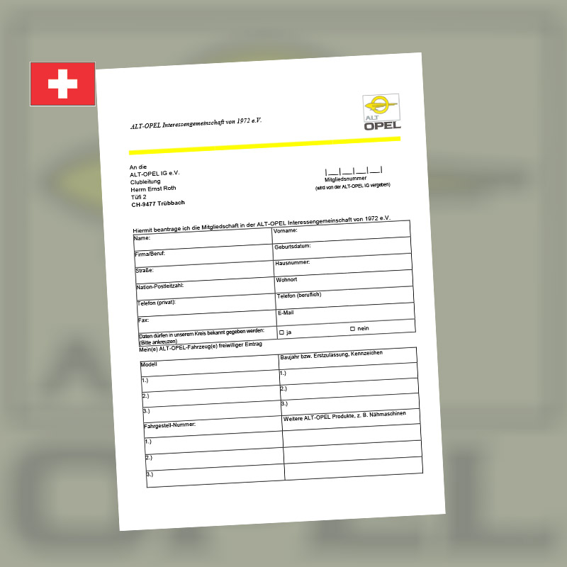 Download Antrag auf Mitgliedschaft (Version Schweiz) | PDF