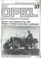 Alt-Opel Informationen Nr.37
